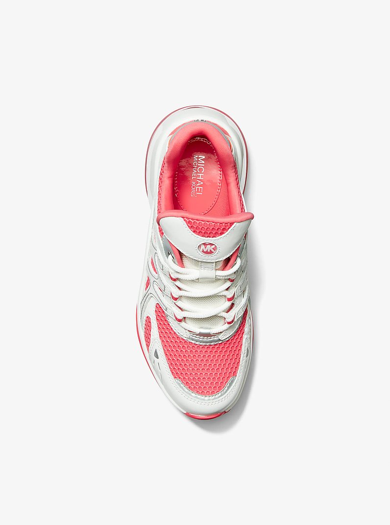 Olympia Sport Extreme Leather and Mesh Trainer in GERANIUM MULTI | Michael Kors
