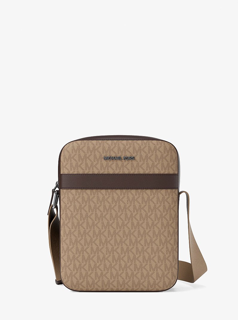 Cooper Signature Logo Flight Bag in CAMEL | Michael Kors