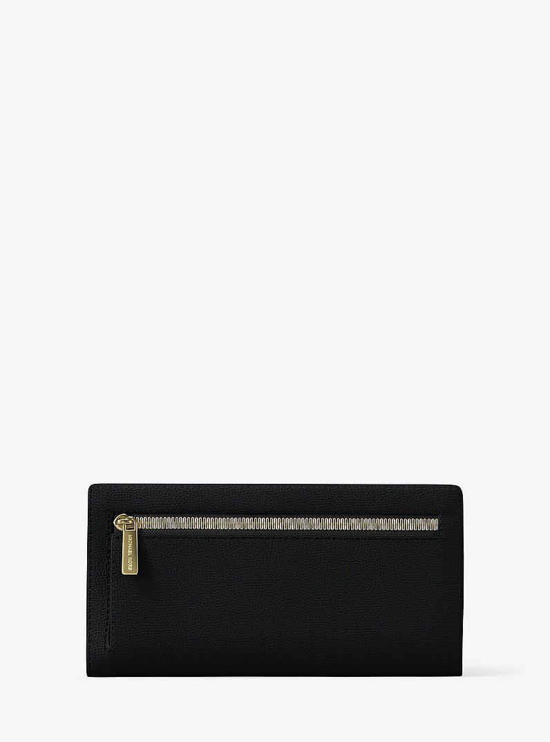 Billetera Reed grande de cuero granulado in NEGRO | Michael Kors