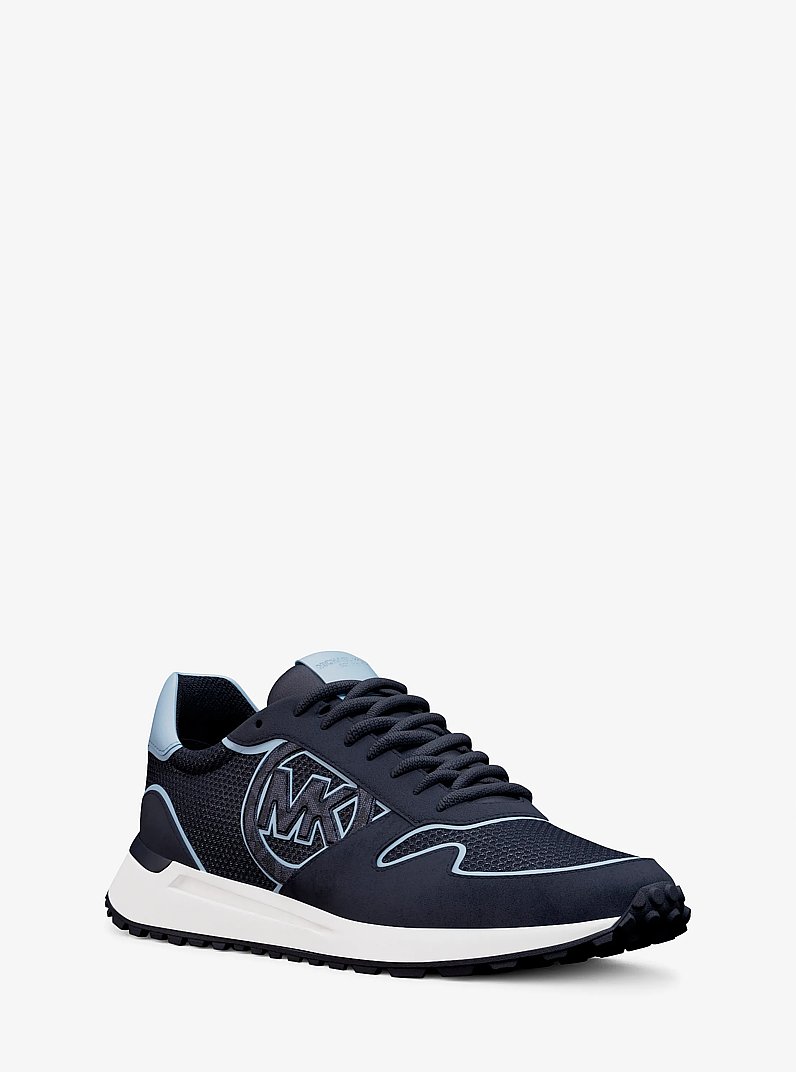 Dax Mixed-Media Trainer in LIGHT SKY | Michael Kors