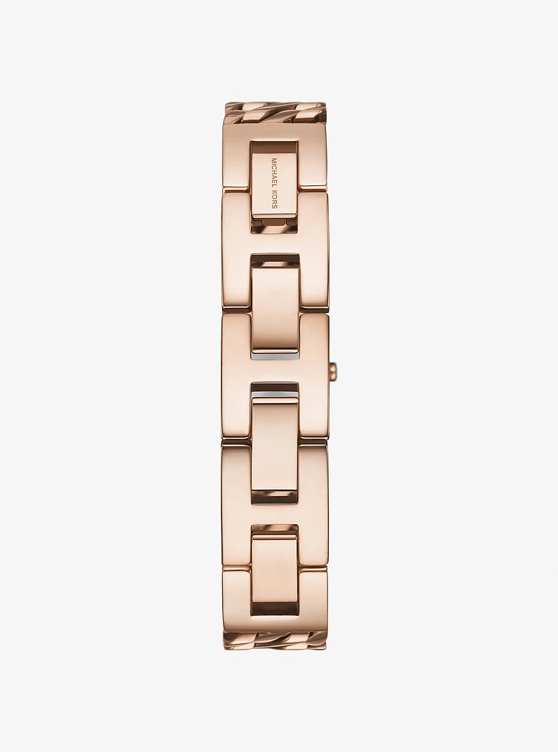 Mini Darrington Rose Gold-Tone Chain-Link Watch in ROSE GOLD | Michael Kors