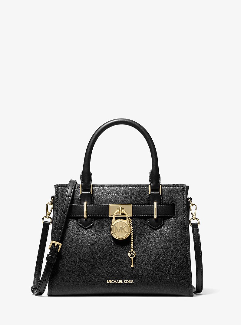 Hamilton Small Leather Satchel in BLACK | Michael Kors