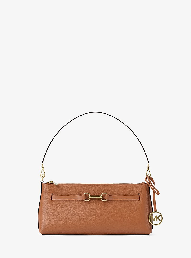 Carson Small Leather Convertible Crossbody Bag in LUGGAGE | Michael Kors