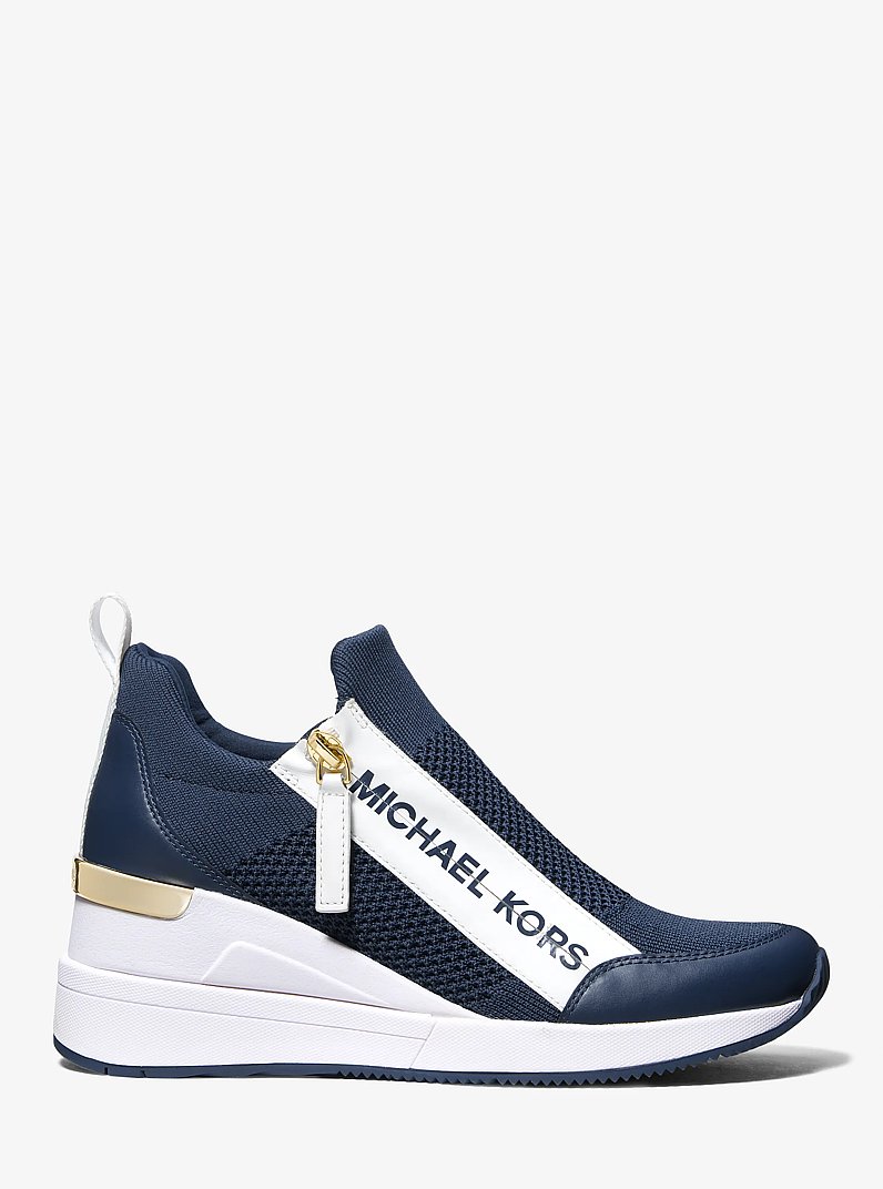 Willis Stretch Knit Trainer in NAVY | Michael Kors