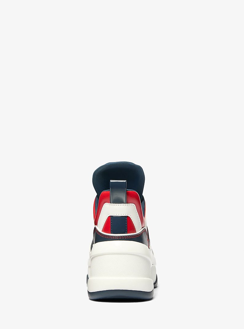 Olympia Color-Block Trainer in BRT RED MLTI | Michael Kors