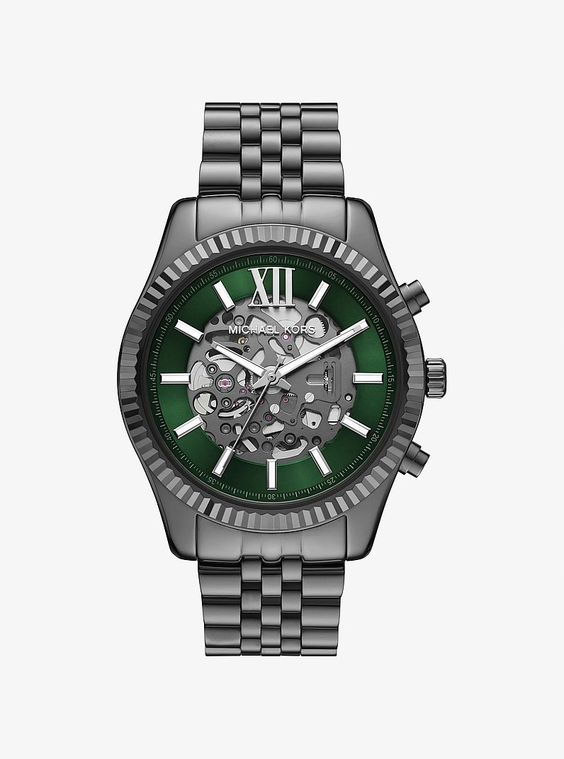 Orologio Lexington oversize tonalit&agrave; canna di fucile in CANNA DI FUCILE | Michael Kors