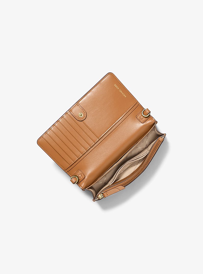 Borsa a tracolla Jet&nbsp;Set convertibile piccola per smartphone con logo in BRONZO/GHIANDA | Michael Kors