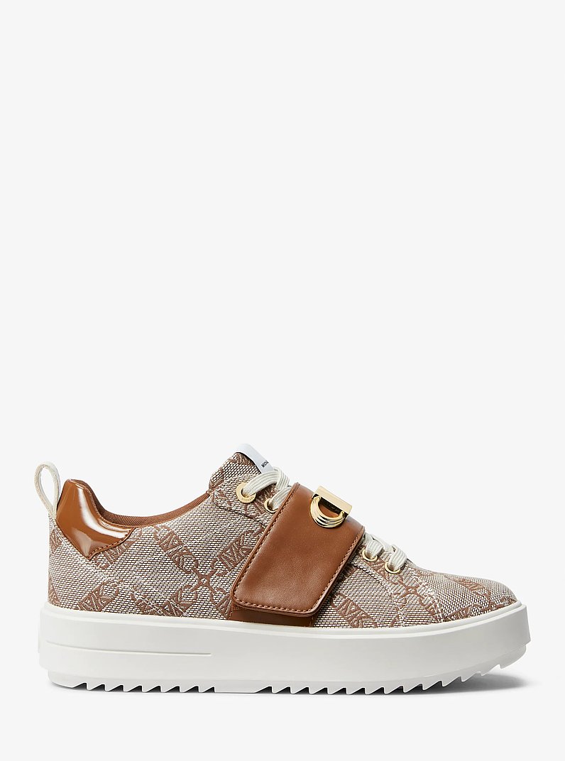 Emmett Embellished Empire Logo Jacquard Trainer