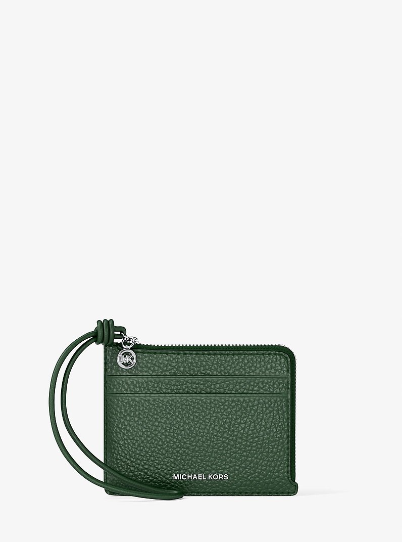 Jet Set Small Pebbled Leather Card Case Wristlet