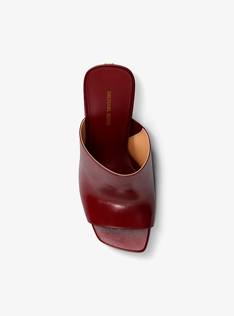 Mule Haisley en cuir in ROUGE PROFOND | Michael Kors