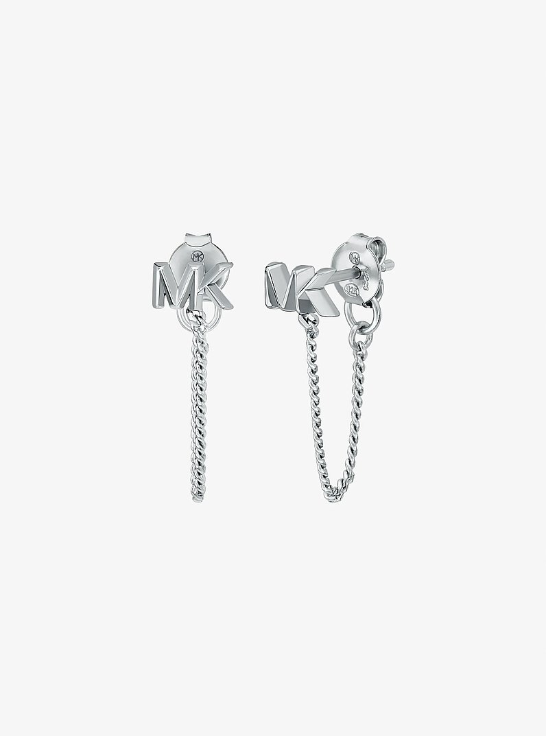 Ohrringe mit Logo aus Sterlingsilber mit Edelmetallbeschichtung in SILBERTON | Michael Kors