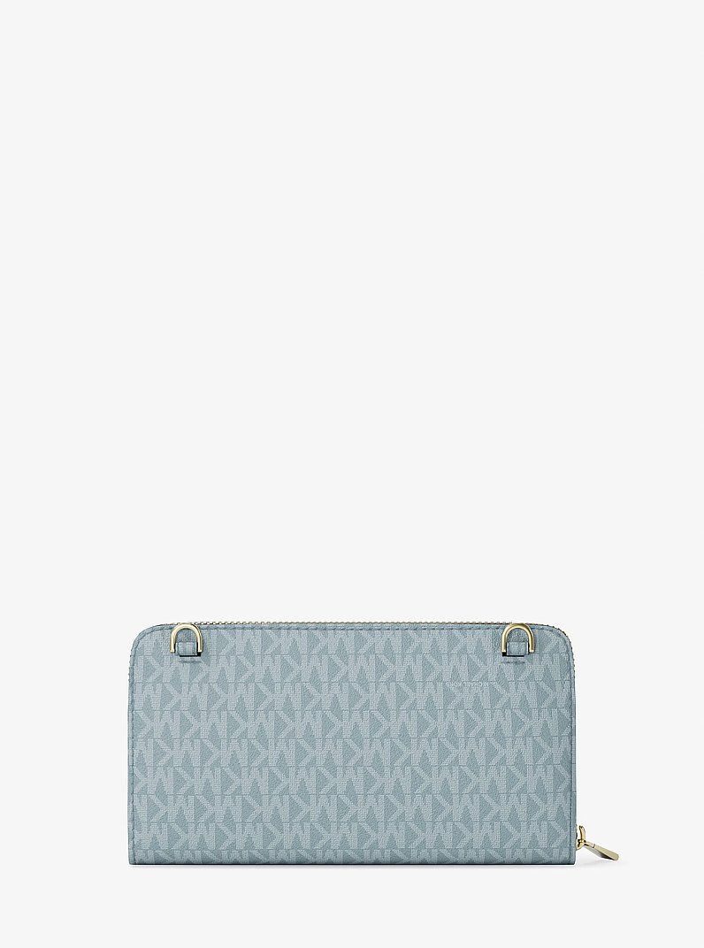 Jet Set Large Signature Logo Continental Crossbody Bag in CHAMBRAY | Michael Kors