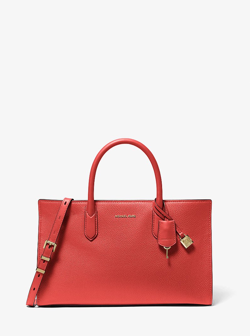 Bolso satchel Scarlett mediano de piel in SIENA QUEMADO | Michael Kors