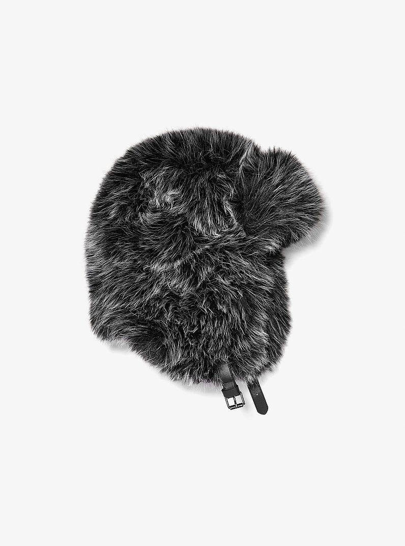 Faux Fur Trapper Hat in BLACK | Michael Kors