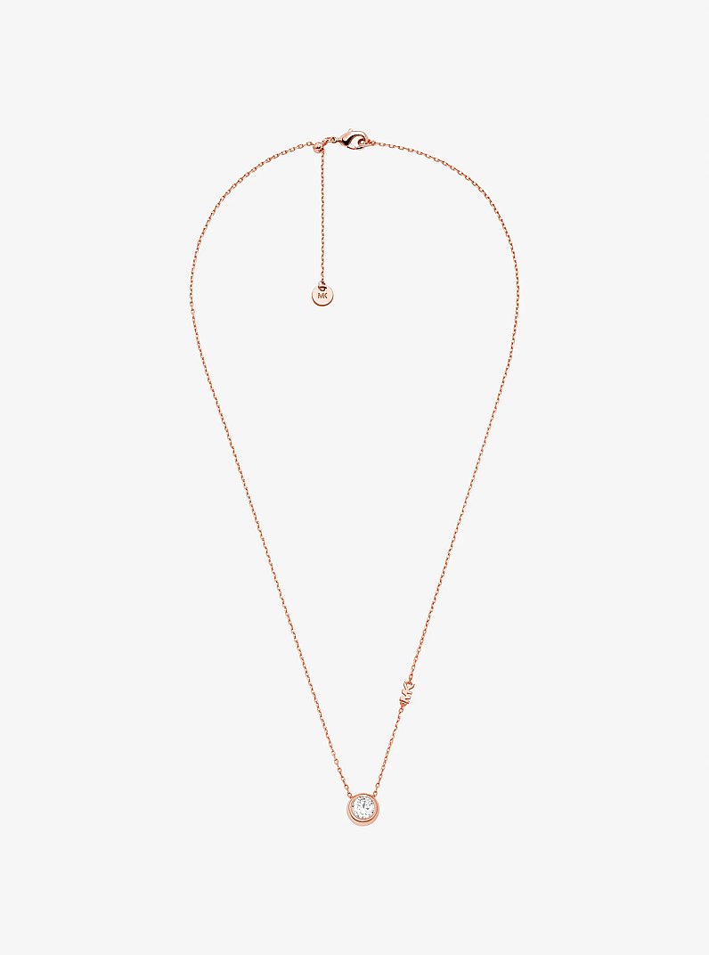 Collar con colgante de piedra redonda in DORADO ROSA | Michael Kors