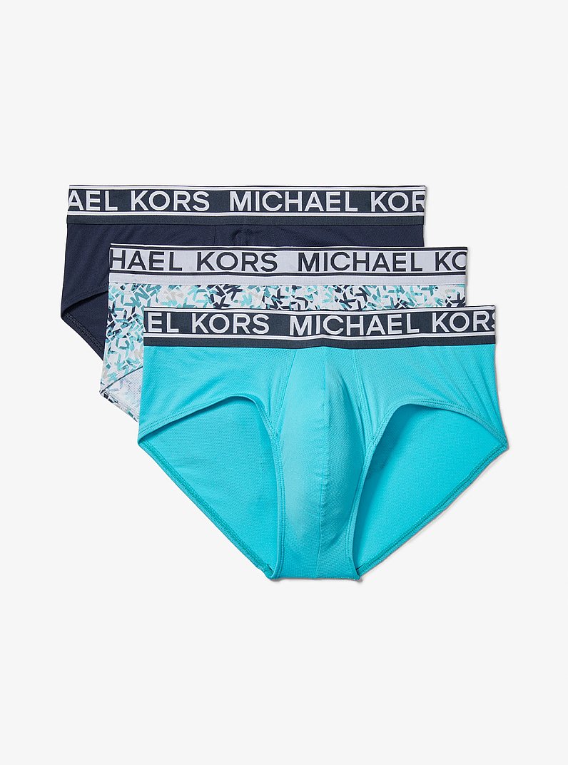 3-Pack Stretch Nylon Briefs in MIDNIGHT | Michael Kors