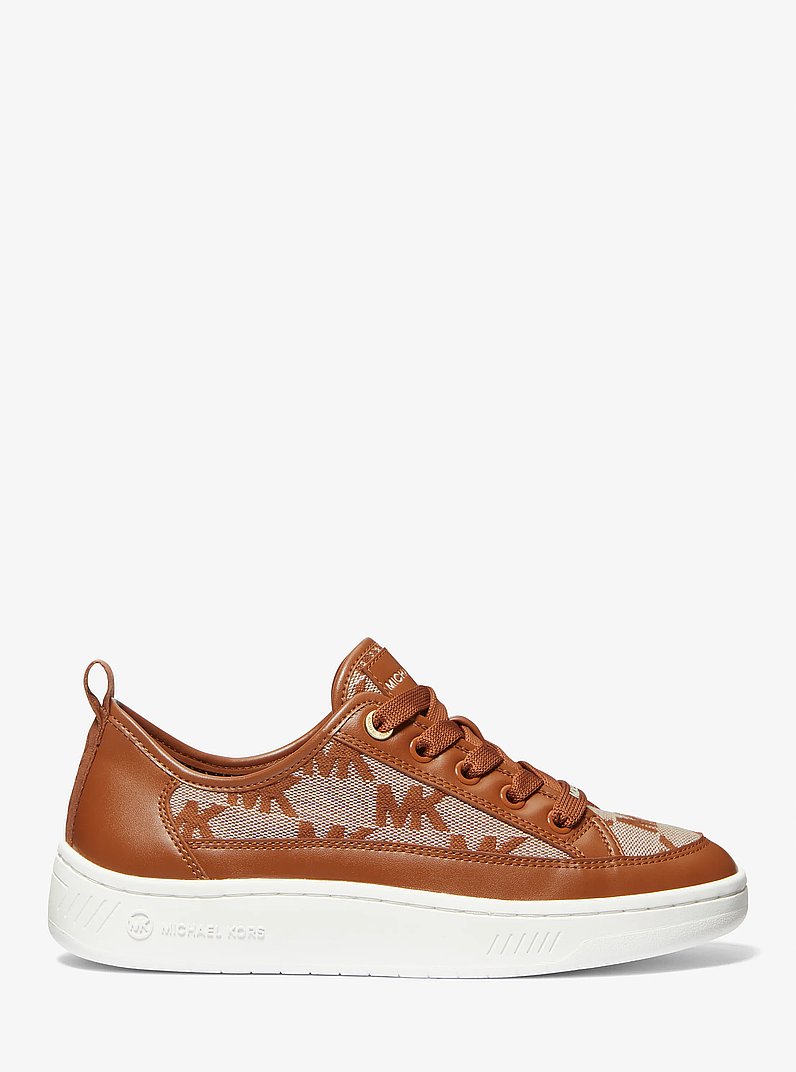 Shea Logo Jacquard Sneaker in LUGGAGE - Sale | Michael Kors [US]