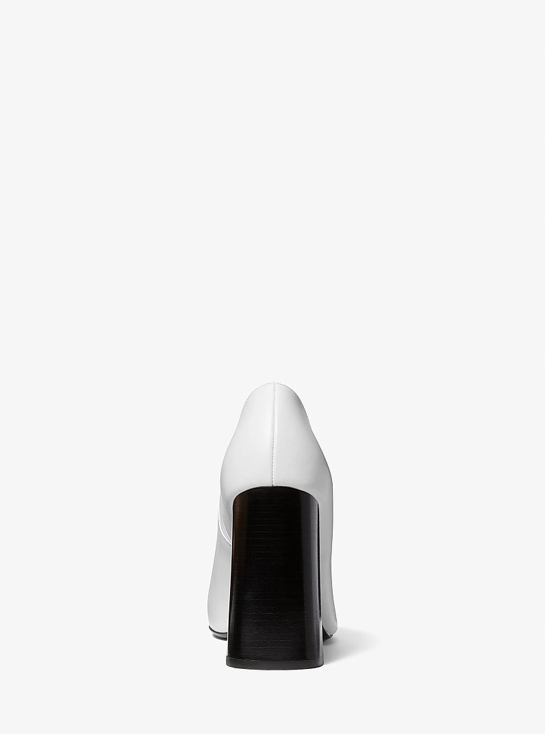 Sofia High Throat Leather Pump in OPTIC WHITE | Michael Kors