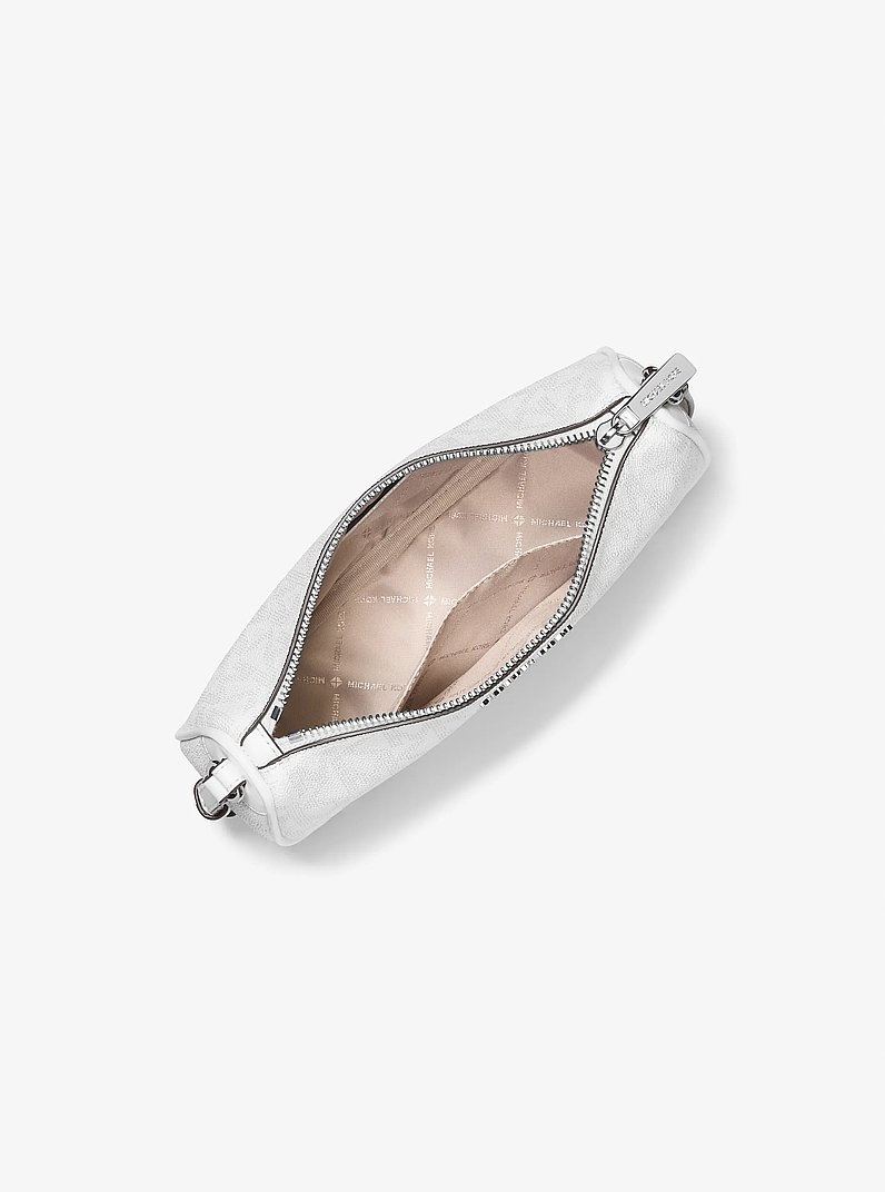 Jet Set Medium Signature Logo Pochette in OPT/ALLUM | Michael Kors