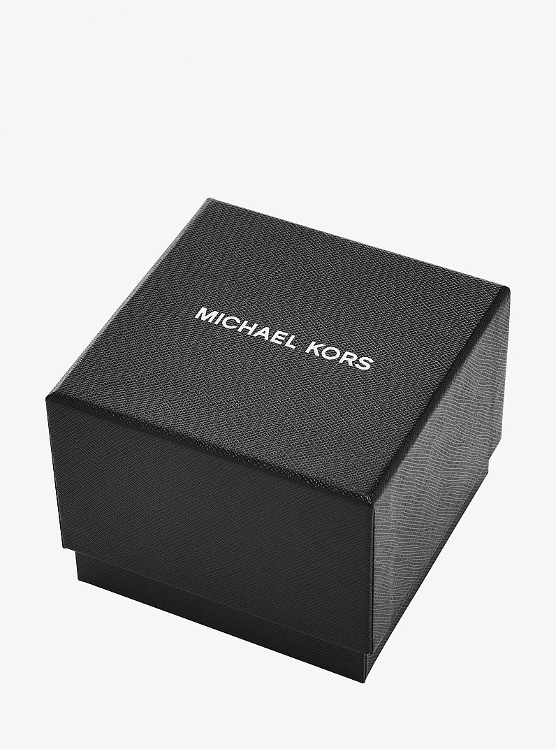 &Uuml;bergro&szlig;e Armbanduhr Wolfe im Silberton und Armband im Set in SILBERTON | Michael Kors