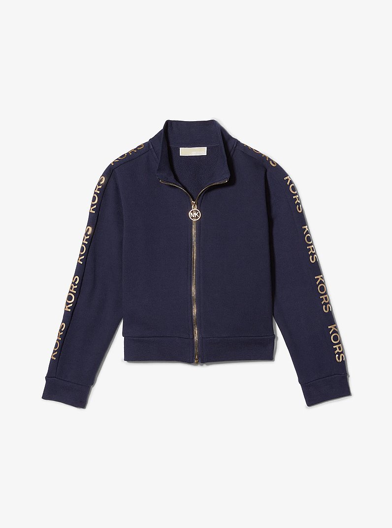 Logo Tape Cotton Fleece Track Jacket