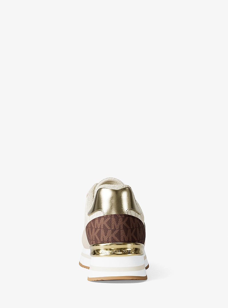 Hattie Mixed-Media Trainer in MARR&Oacute;N MULTICOLOR | Michael Kors