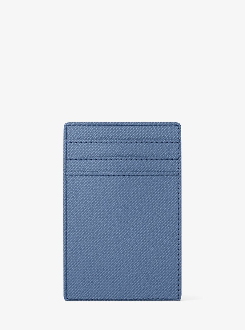 Edison Saffiano Leather Card Case in FRENCH BLUE | Michael Kors