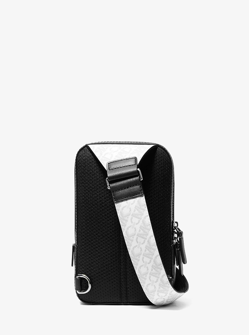 Hudson Empire Monogram Sling Pack in OPTIC WHITE | Michael Kors