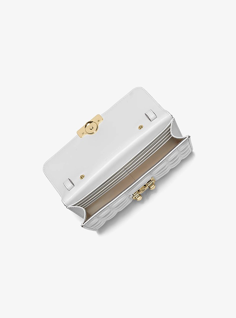 Bandolera Tribeca grande transformable de piel in BLANCO INTENSO | Michael Kors