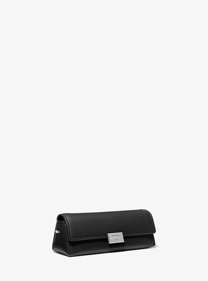 Ludlow Small Leather Convertible Pochette in BLACK | Michael Kors