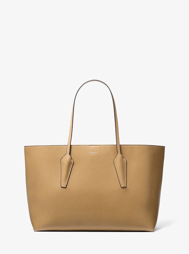 Melrose Pebbled Leather Tote Bag in CAPPUCCINO | Michael Kors