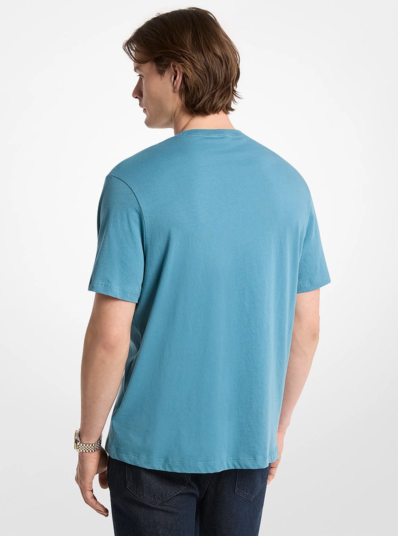 Cotton Jersey Logo T-Shirt in LIGHT LAGOON | Michael Kors