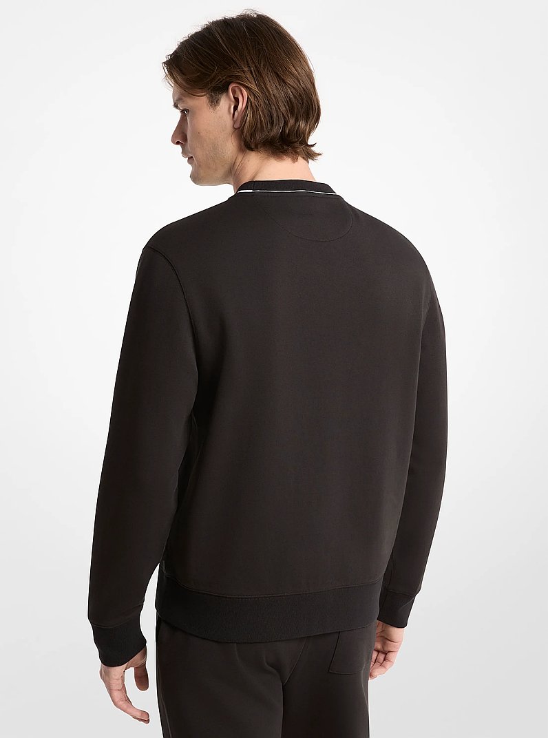 Pullover in misto cotone con logo in NERO | Michael Kors