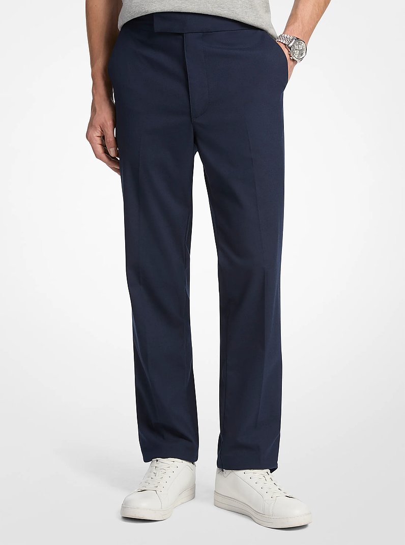 Pleated Tech Pants in MIDNIGHT | Michael Kors