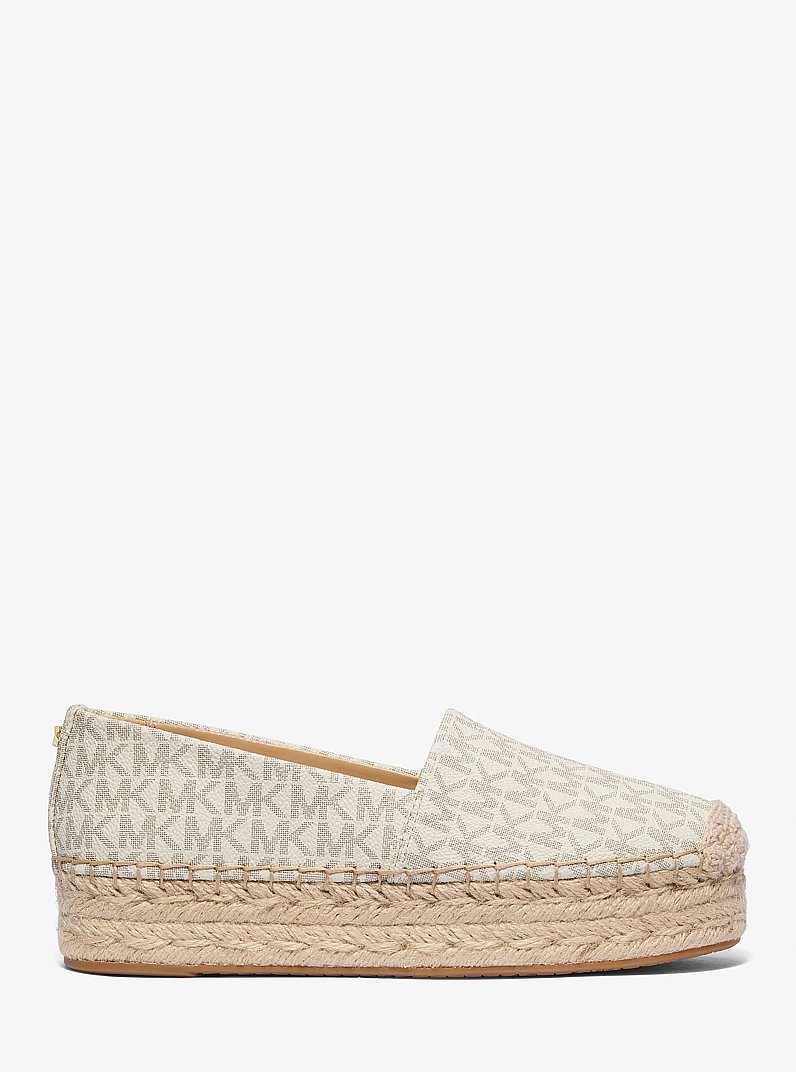Lynn Signature Logo Platform Espadrille in VANILLA | Michael Kors