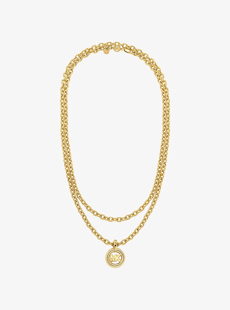 MK Pop Charm Chain-Link Necklace in GOLD | Michael Kors