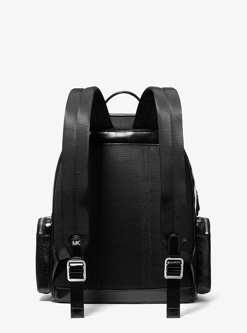 Dakota Leather Cargo Backpack in BLACK | Michael Kors