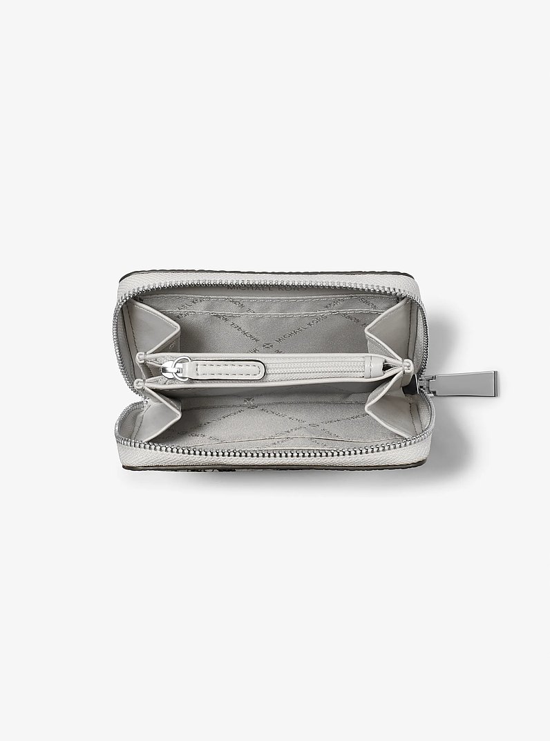 Jet Set Small Snake Embossed Leather Wallet