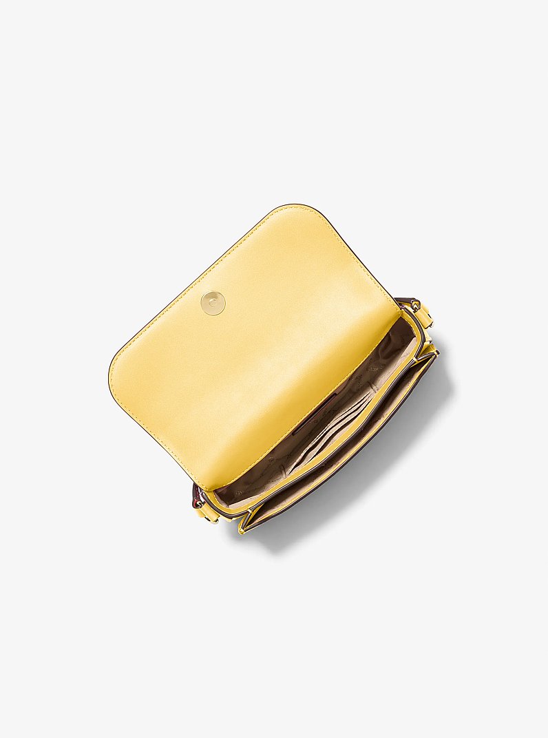 Jet Set Travel Small Pebbled Leather Crossbody Bag in DAISY YELLOW | Michael Kors