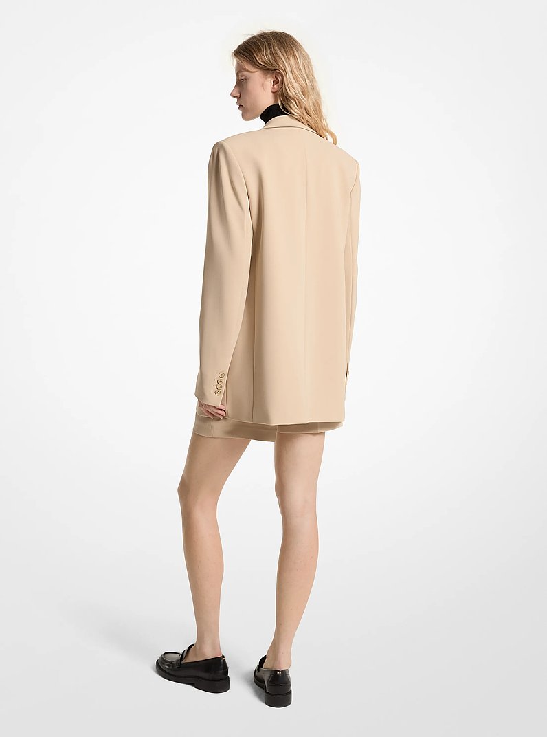 Boyfriend-Blazer aus Krepp in KHAKI | Michael Kors