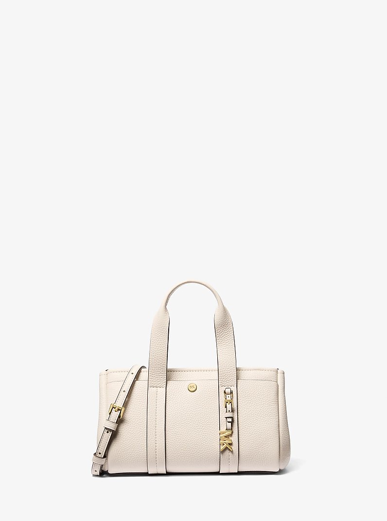 Romee Extra-Small Pebbled Leather Crossbody Bag in LT CREAM | Michael Kors
