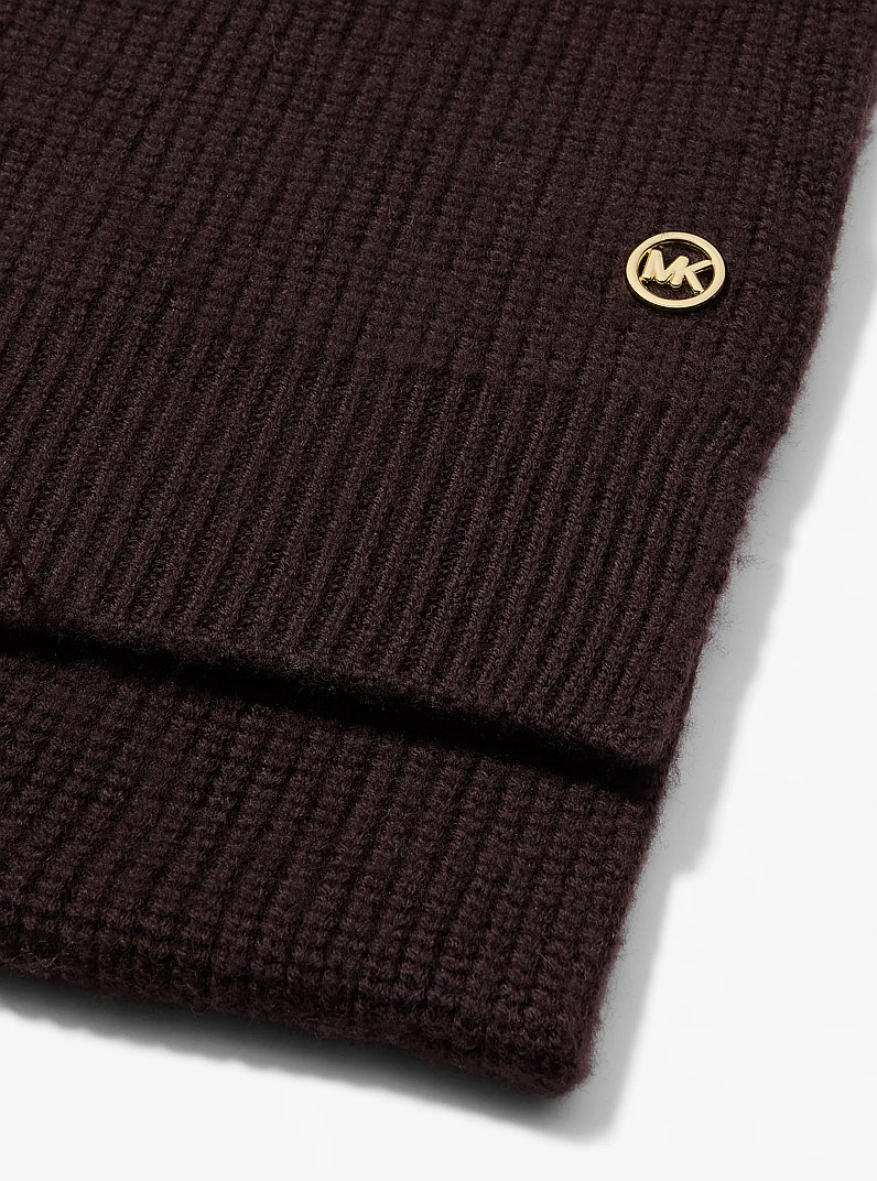 Textured Wool Scarf in CHOCOLATE | Michael Kors