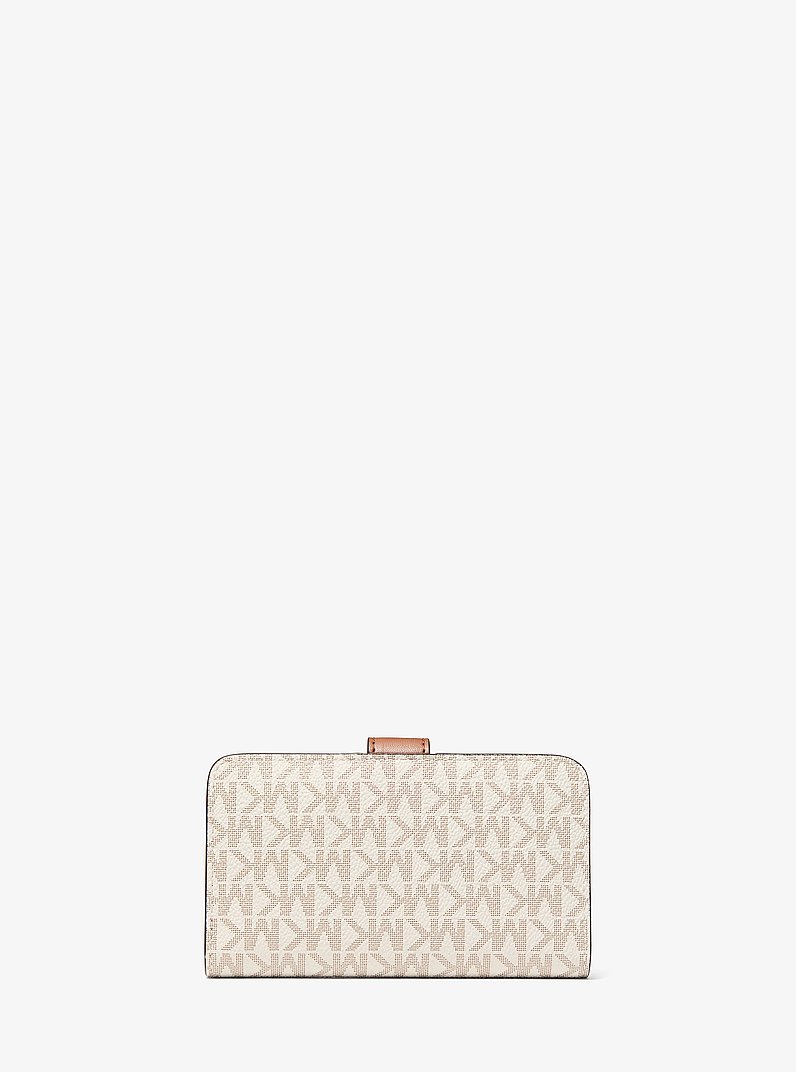 Jet Set Travel Medium Signature Logo Billfold Wallet in VANILLE | Michael Kors