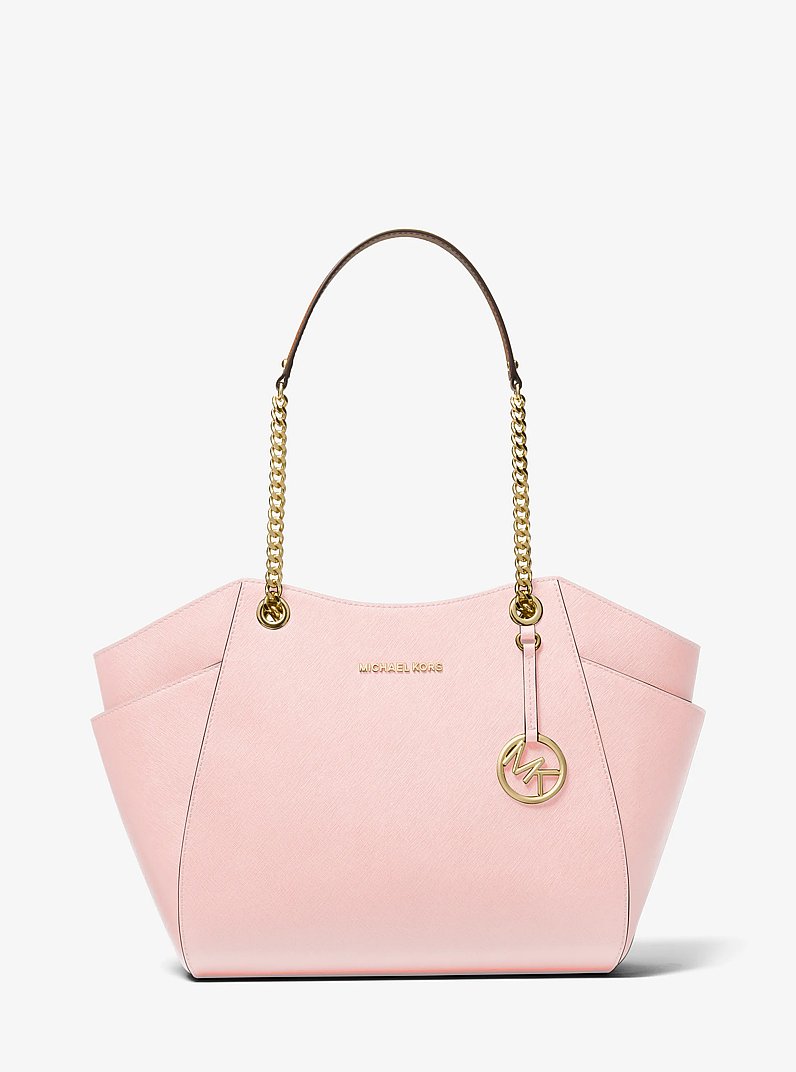 Bolso de hombro Jet Set grande de piel saffiano in ROS&Aacute;CEO POLVORIENTO | Michael Kors