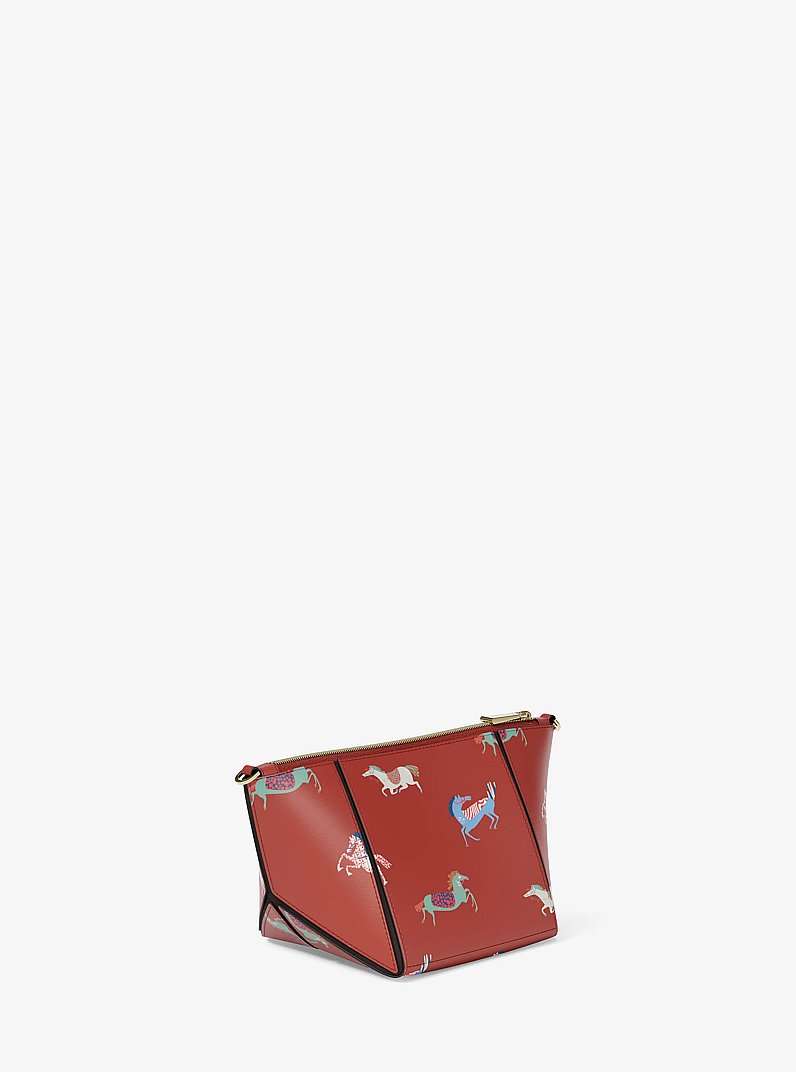 Petit sac &agrave; bandouli&egrave;re convertible Jordi en cuir in CRAMOISI | Michael Kors