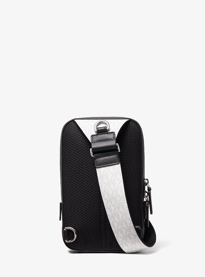 Hudson Signature Logo Sling Pack in BRIGHT WHT | Michael Kors