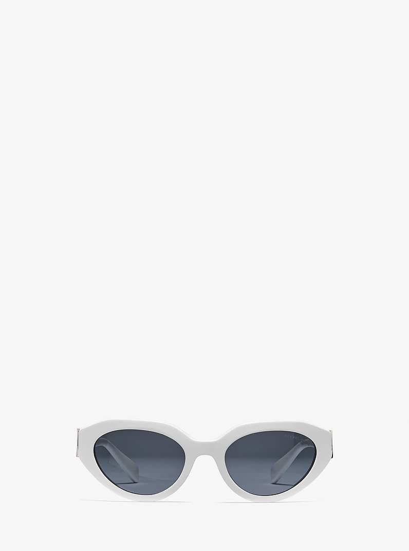 Empire Oval Sunglasses in OPTIC WHITE | Michael Kors