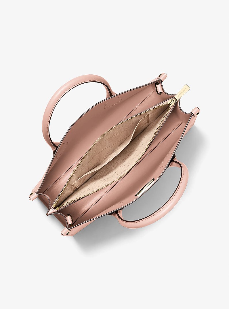 Maple Large Pebbled Leather Satchel in SOFT PINK | Michael Kors