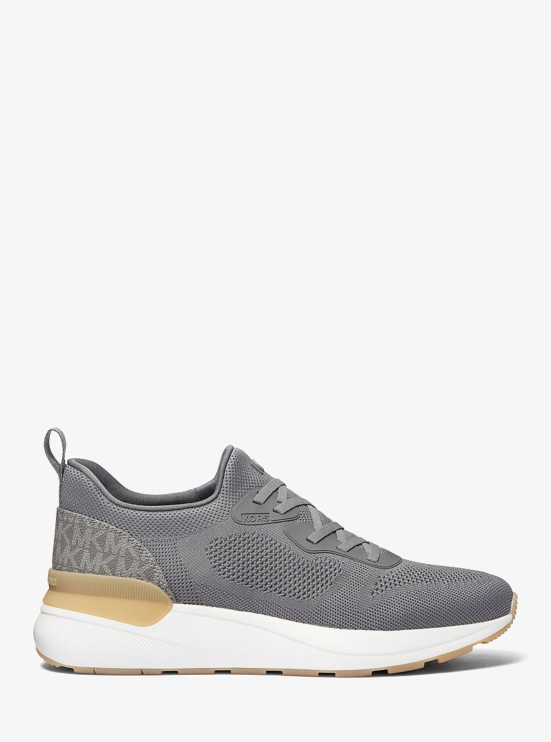 Trevor Stretch Knit Slip-On Trainer in HEATHER GREY | Michael Kors