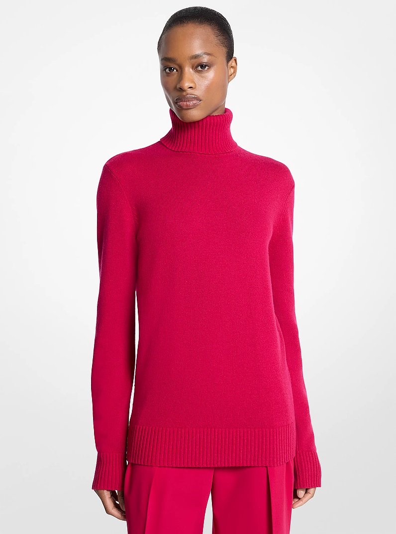 Joan Cashmere Turtleneck Sweater in RASPBERRY | Michael Kors